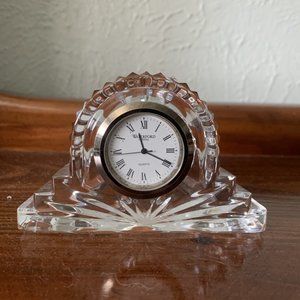 BEAUTIFUL VINTAGE WATERFORD 2 1/2" CRYSTAL DESK CLOCK